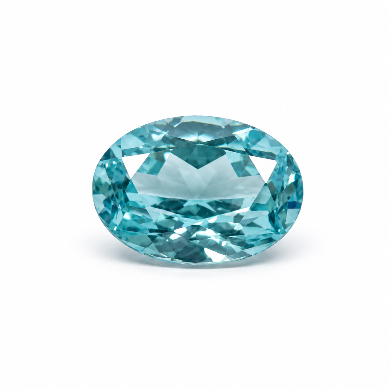 Paraiba-Inspired Blue-Green Lab-Grown YAG, Oval Cut – Czochralski Grown