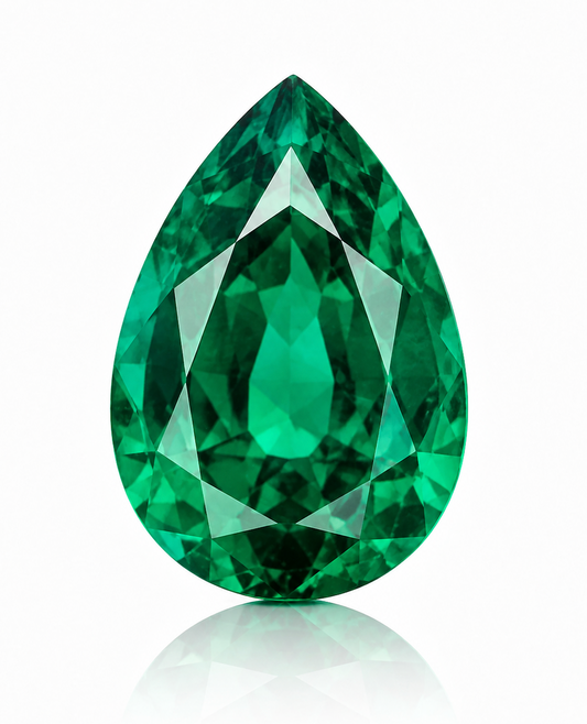 Lab-Grown Pear Cut Emerald