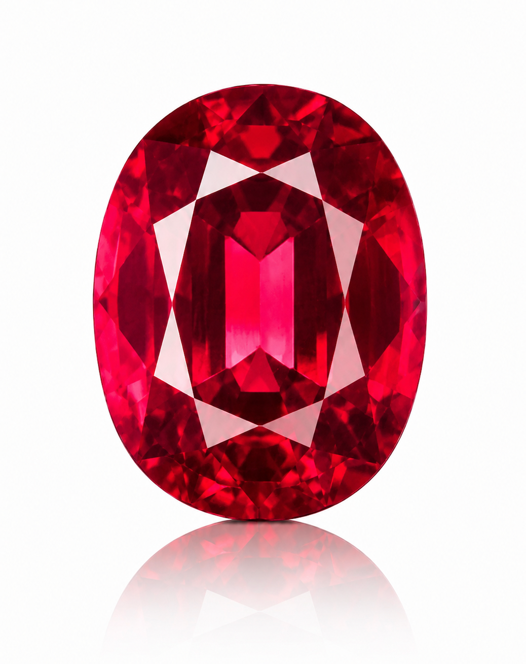 Lab-Grown Oval Cut Ruby