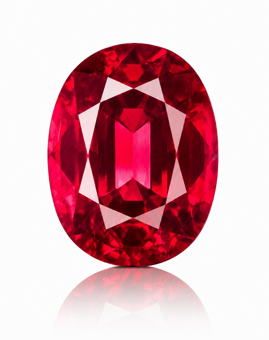 Lab-Grown Oval Cut Ruby