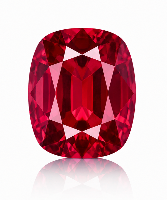 Lab-Grown Cushion Cut Ruby