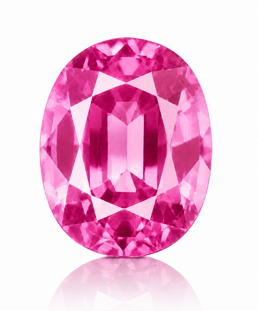 Lab-Grown Oval Cut Pink Sapphire