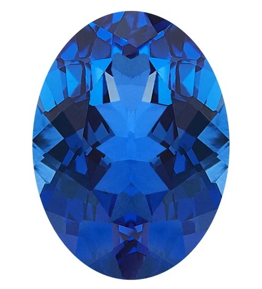 Lab-Grown Oval Cut Blue Sapphire