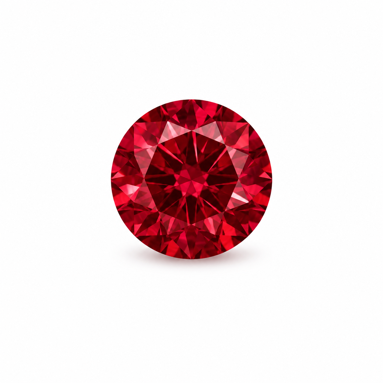 Pigeon Blood Red Lab-Grown Ruby, Round Cut – Czochralski Grown