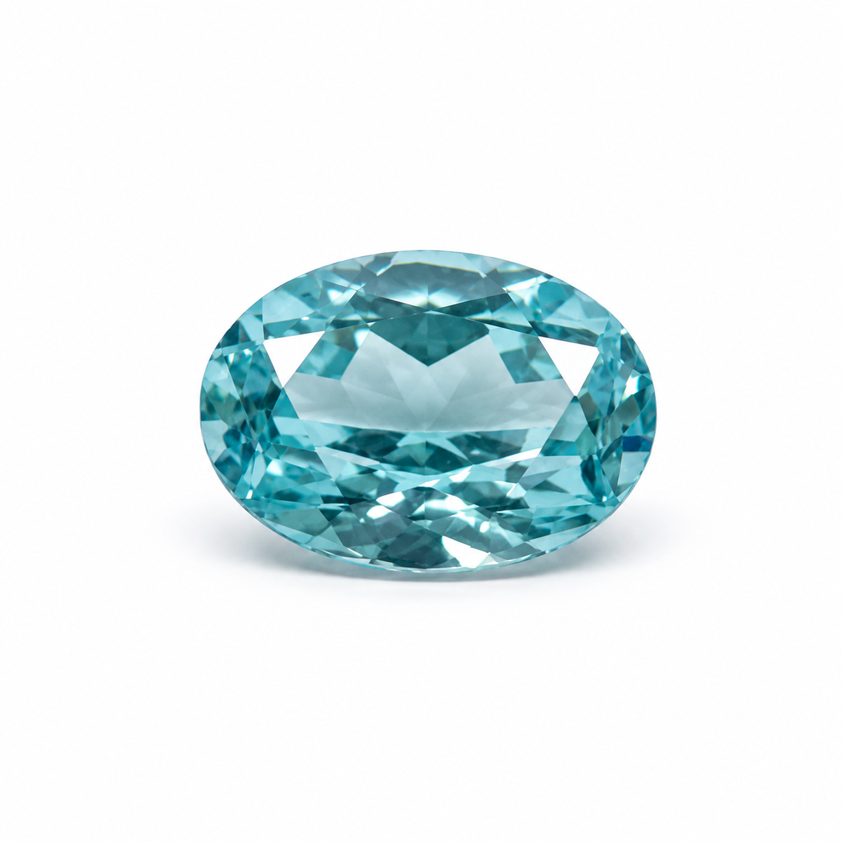 Paraiba-Inspired Blue-Green Lab-Grown YAG, Oval Cut – Czochralski Grown