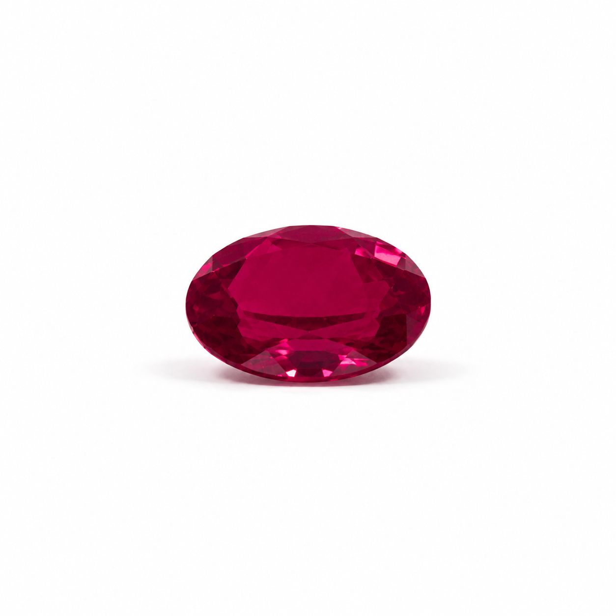 Pigeon Blood Red Lab-Grown Ruby, Oval Cut – Czochralski Grown