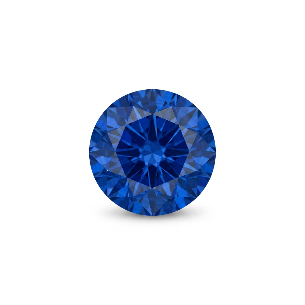Royal Blue Lab-Grown Sapphire, Round Cut – Czochralski Grown