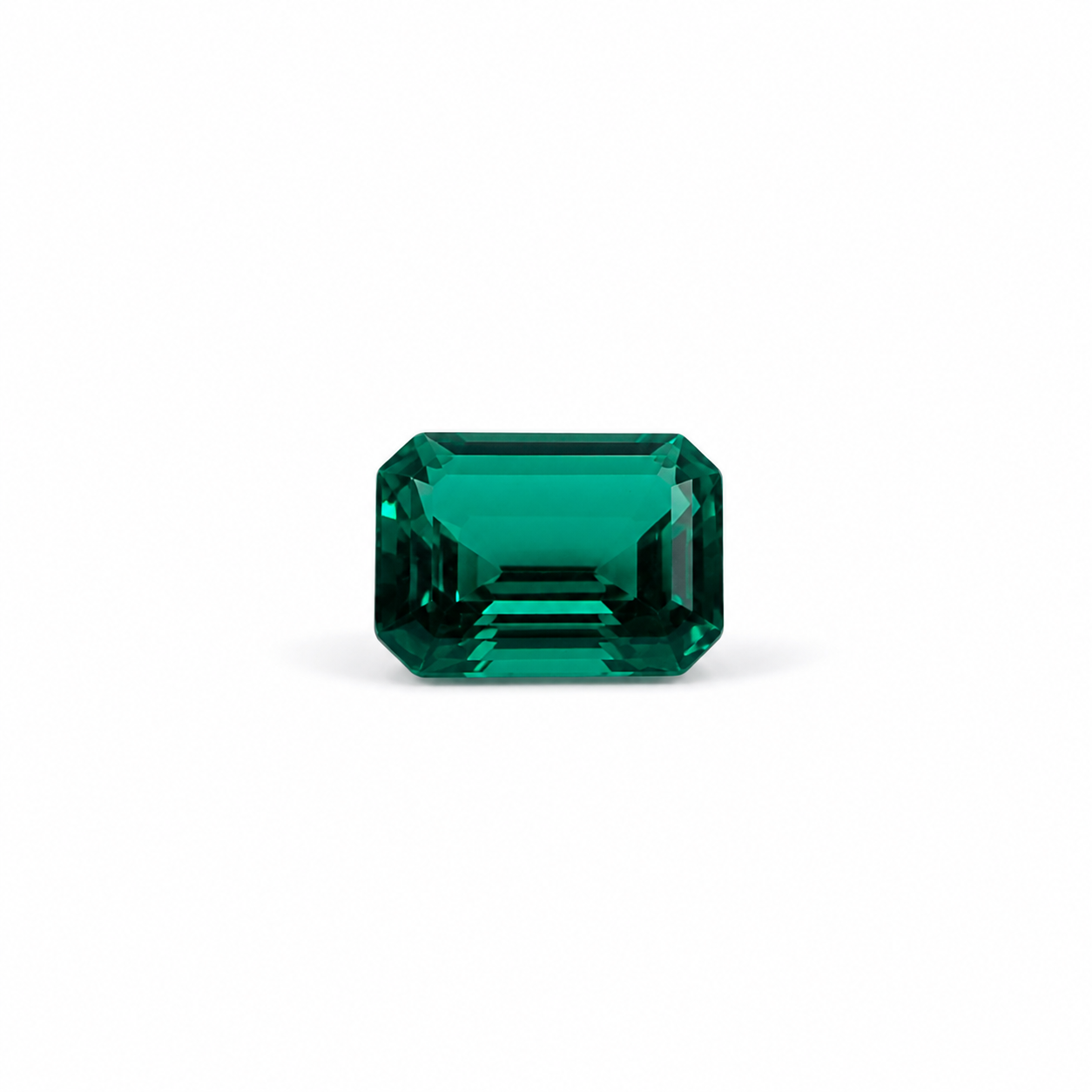 Zambian-Inspired Green Lab-Grown Emerald, Emerald Cut – Hydrothermal Grow